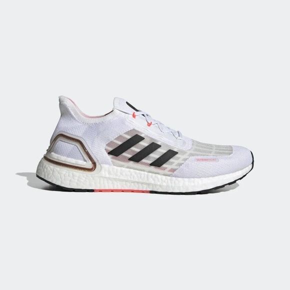 MEN\'S Adidas UltraBoost Summer.Rdy Running Shoes White Signal Pink FW9771 main image 9